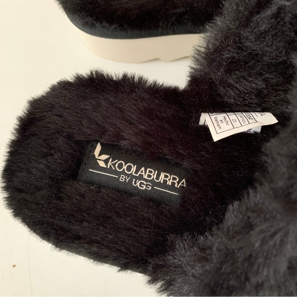Koolaburra Womens Fuzz-On Faux Fur Slippers Platform Sandals Shoes US 8 M. - Picture 2 of 10